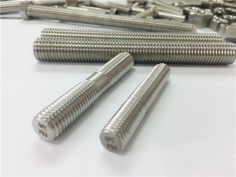 custom custom machined ສະແຕນເລດເຫຼັກ fasteners double threaded threaded